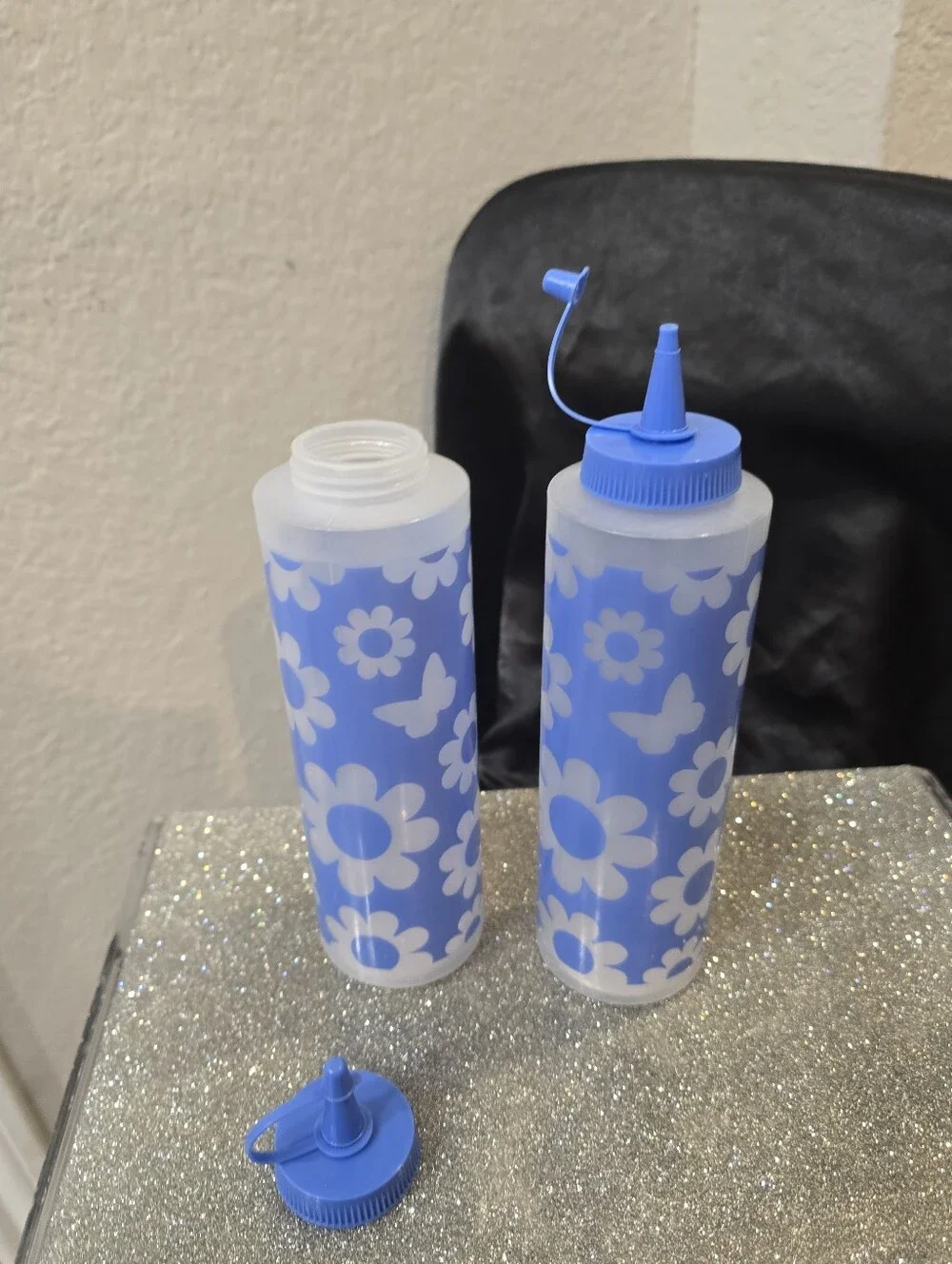 Dolly Parton Floral Squeeze Bottles - Set of 2- Blue